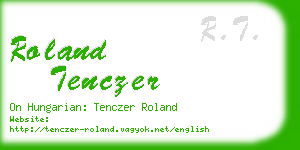 roland tenczer business card